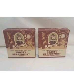 Dr Squatch FROSTY PEPERMINT Mens Natural Soap 5 oz **Limited Edition **LOT OF 2